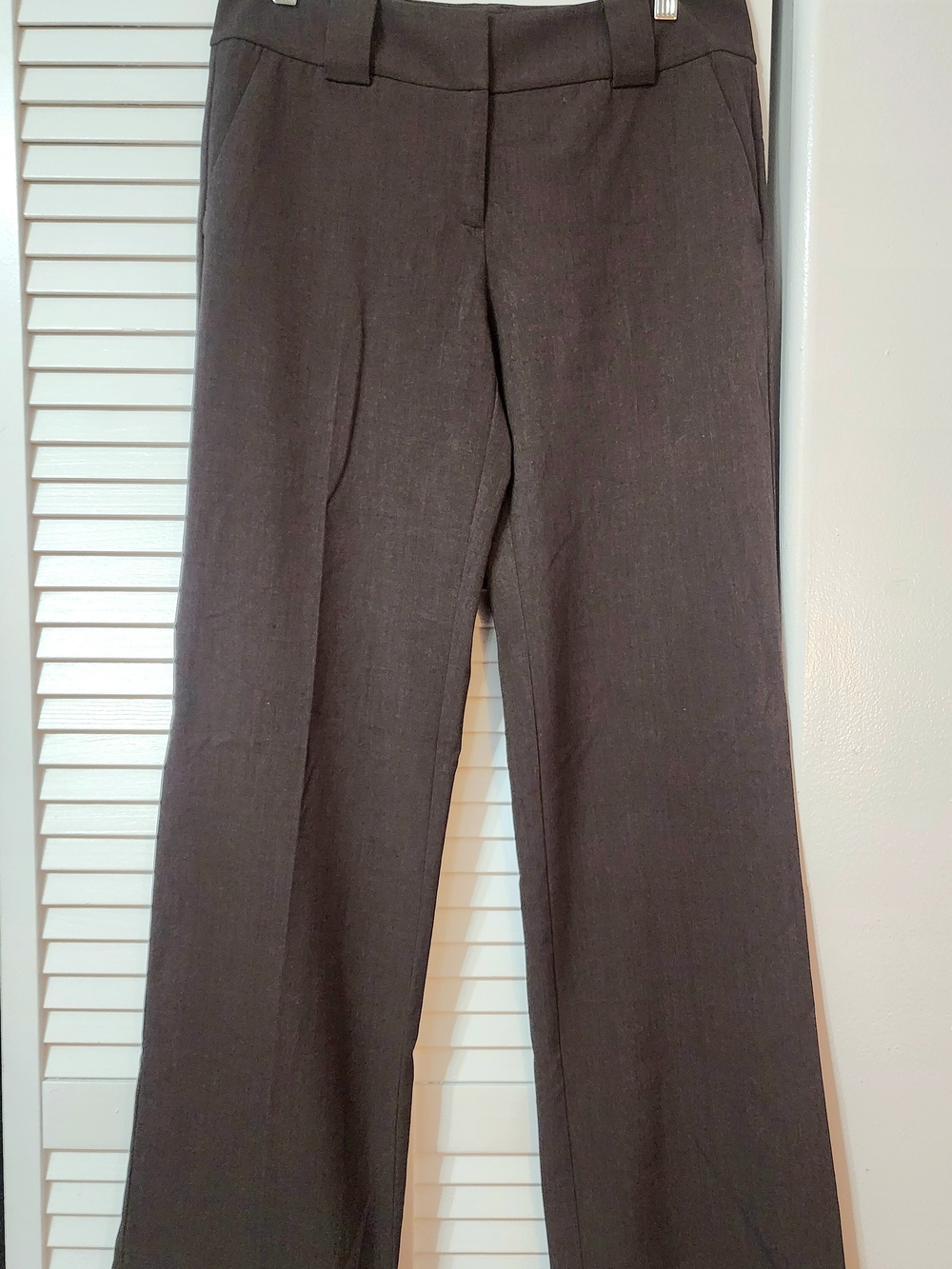 New York & Company Women's Brown Straight-Leg Dress Pants